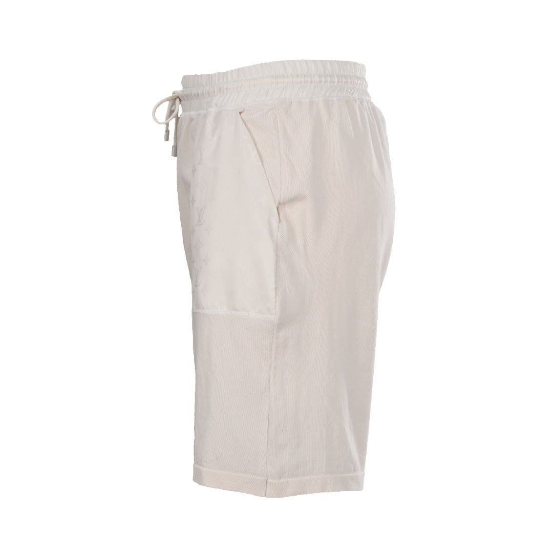 Jacquard Knit Nylon-Trim Drawstring Shorts