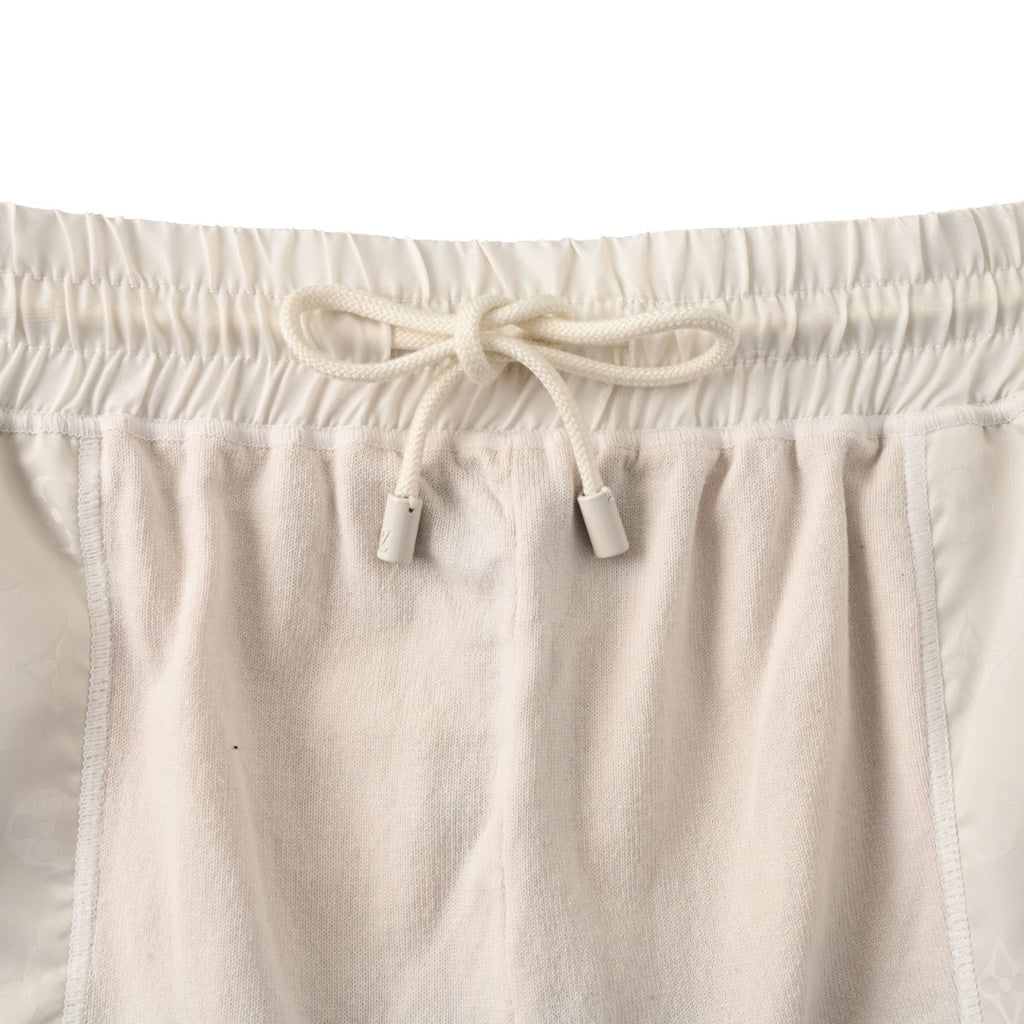 Jacquard Knit Nylon-Trim Drawstring Shorts