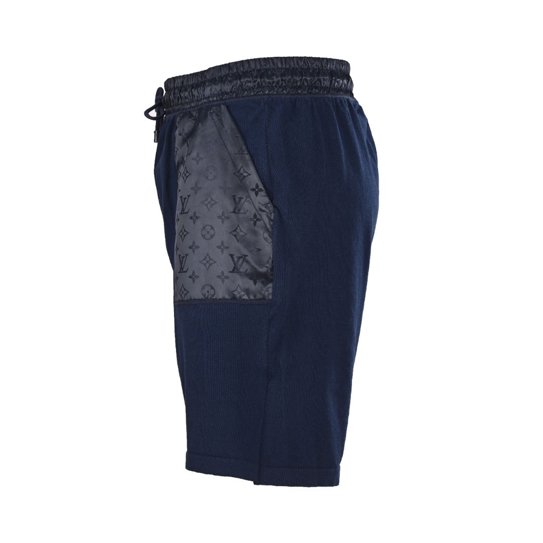 Jacquard Knit Nylon-Trim Drawstring Shorts