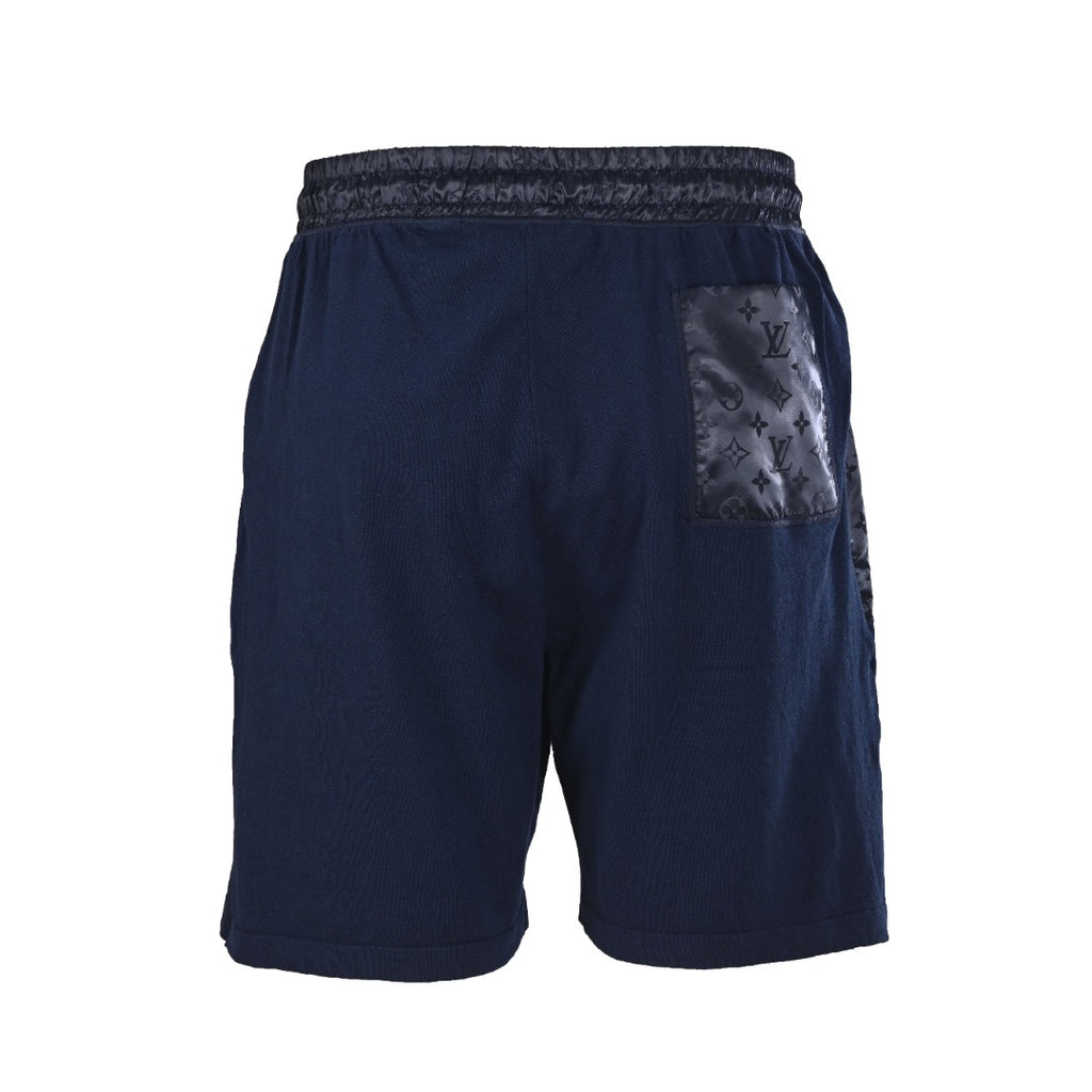 Jacquard Knit Nylon-Trim Drawstring Shorts