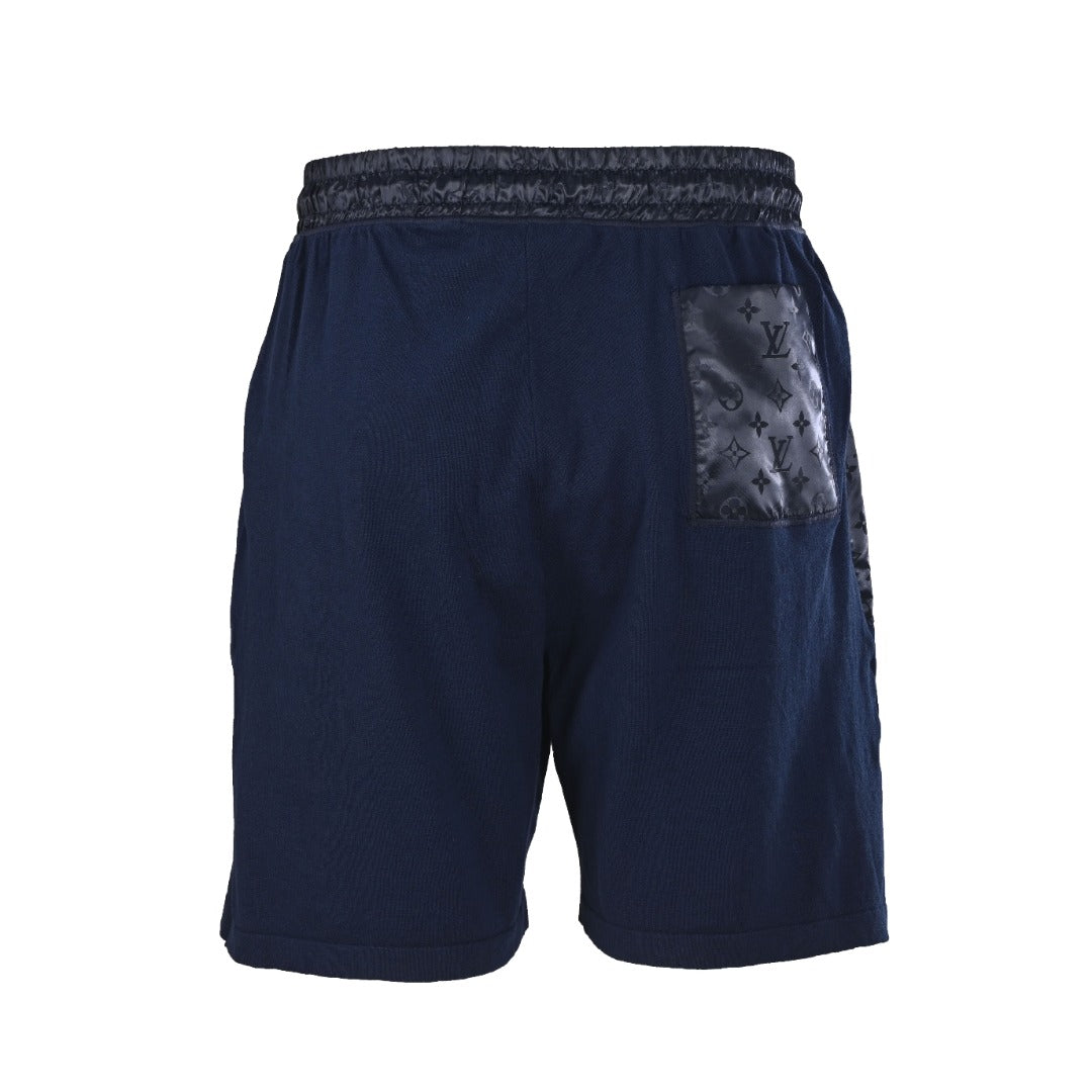 Jacquard Knit Nylon-Trim Drawstring Shorts