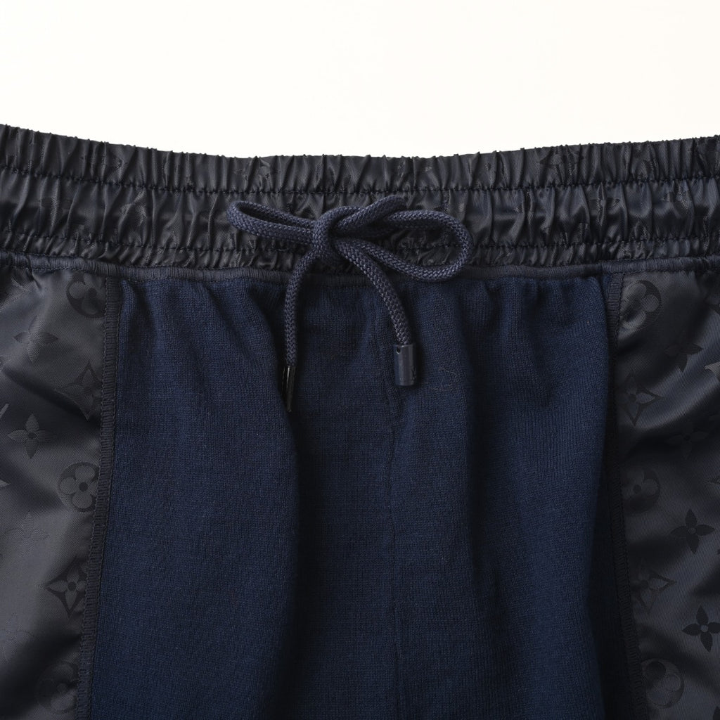 Jacquard Knit Nylon-Trim Drawstring Shorts