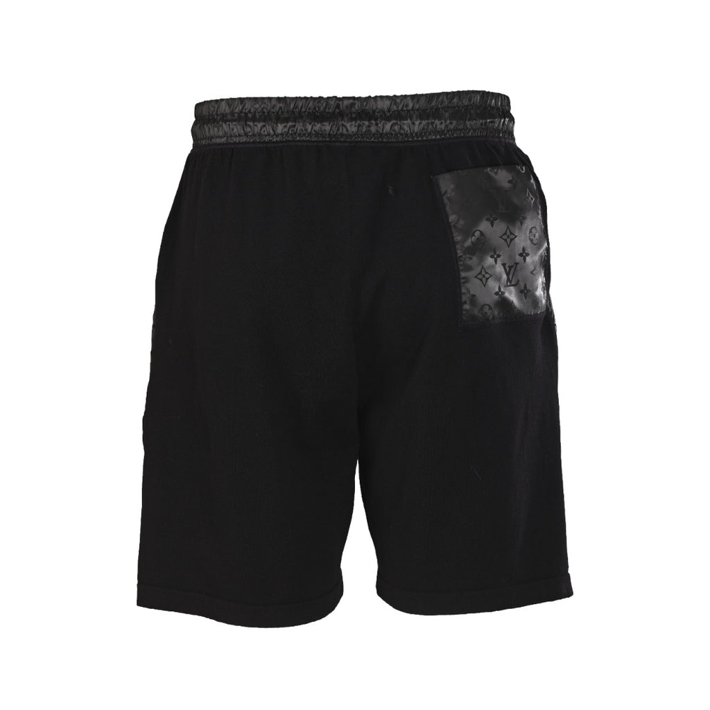 Jacquard Knit Nylon-Trim Drawstring Shorts