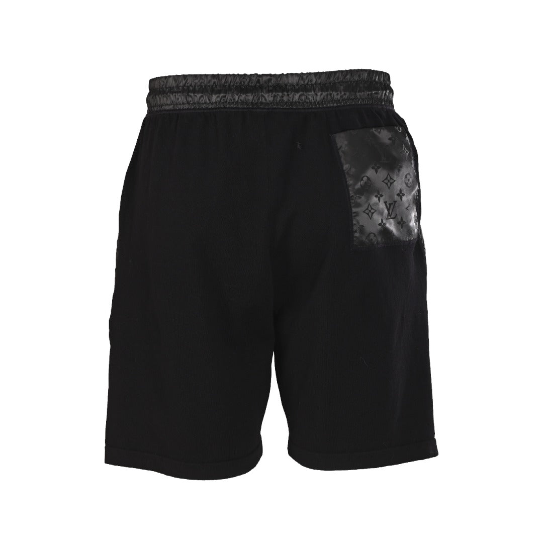 Jacquard Knit Nylon-Trim Drawstring Shorts