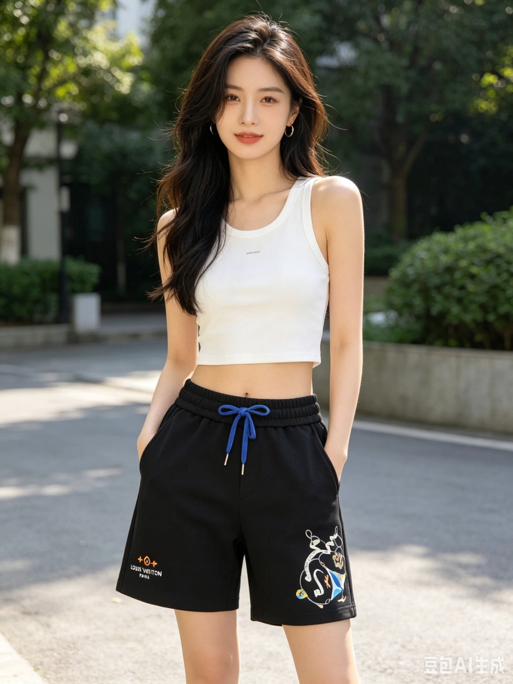Crown Graphic Print Shorts