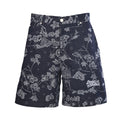 Floral Print Denim Shorts