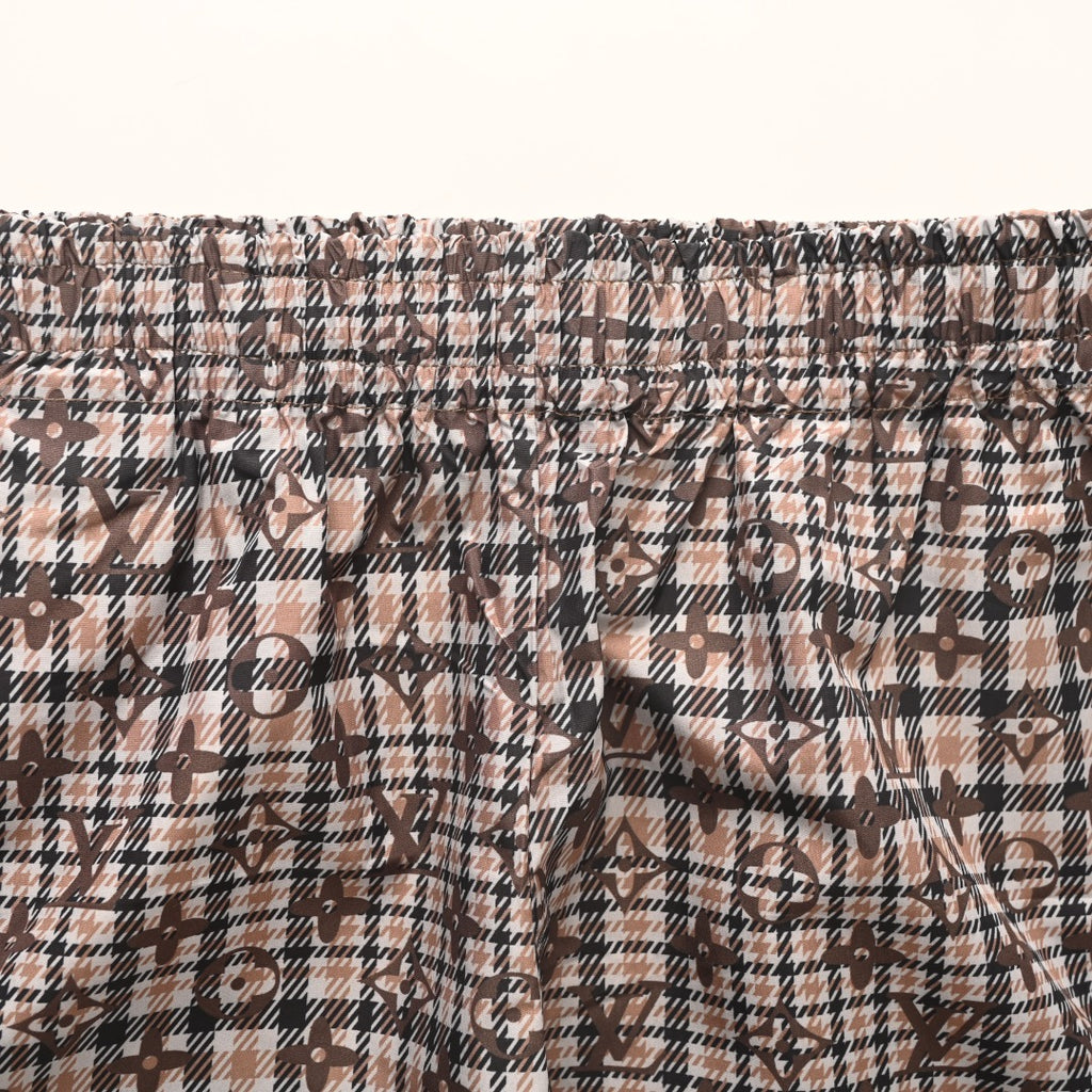 Monogram Plaid Shorts