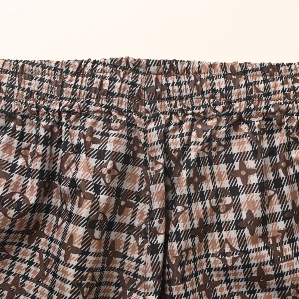 Monogram Plaid Shorts