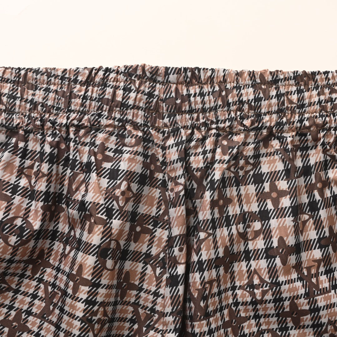 Monogram Plaid Shorts