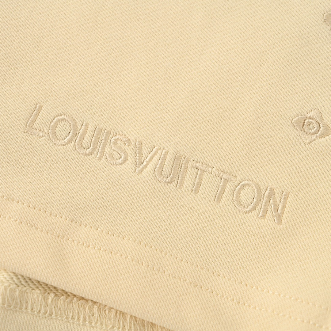 Diamond Hem Embroidered Logo Shorts