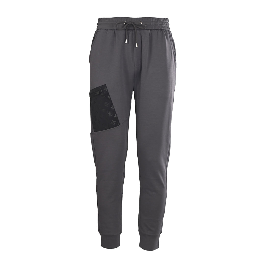 Printed Zip-Pocket Cuffed Jogger Trousers
