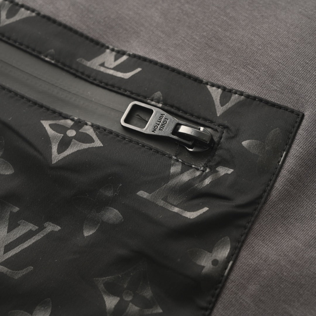 Printed Zip-Pocket Cuffed Jogger Trousers