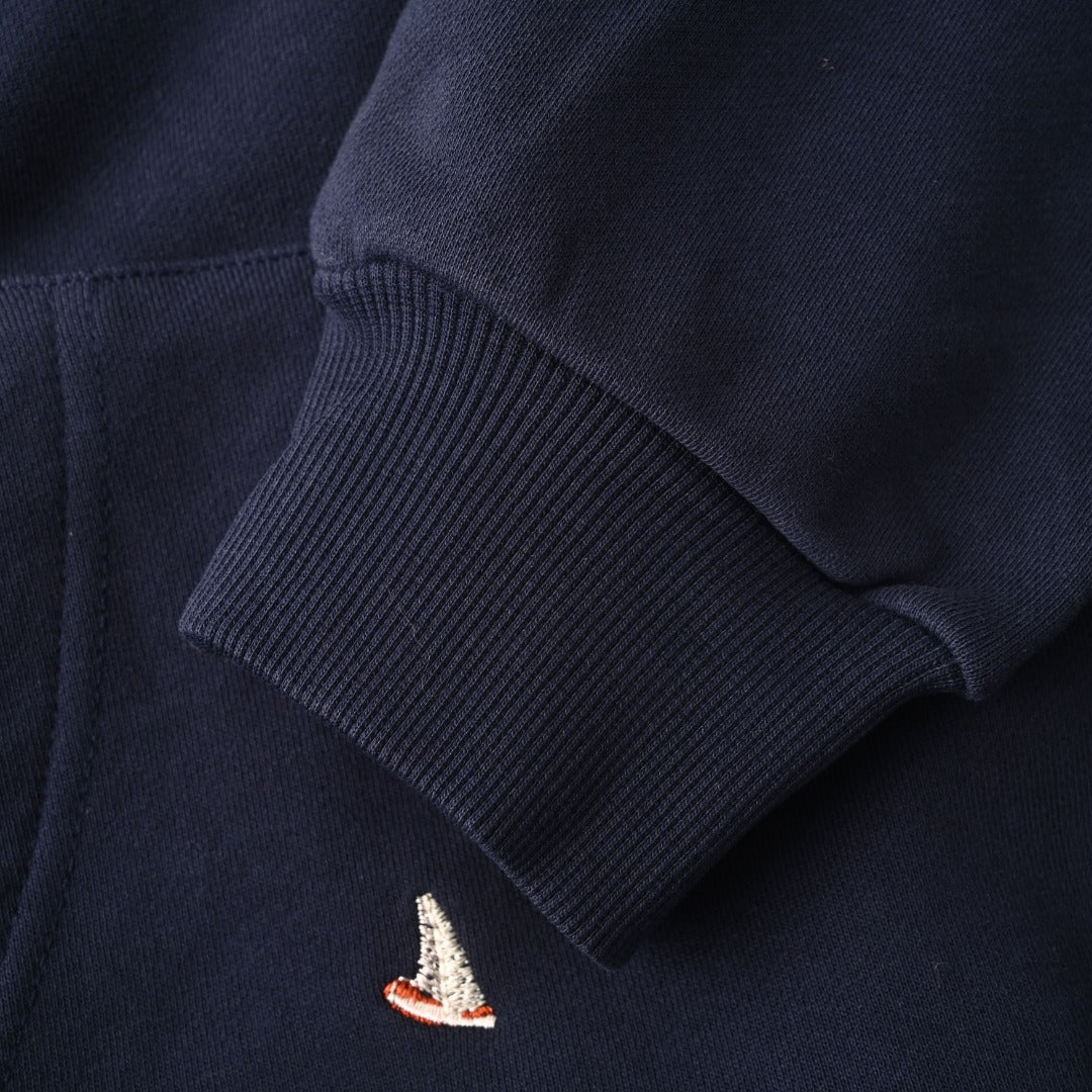 Sailboat Embroidered Pullover Hoodie