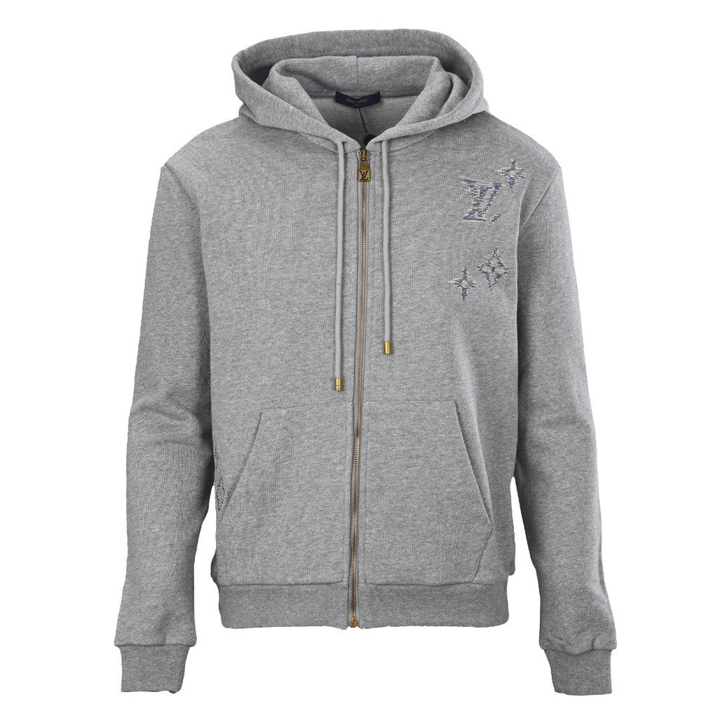 Sketch Embroidered Zip-Up Hoodie