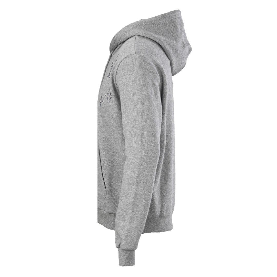 Sketch Embroidered Zip-Up Hoodie