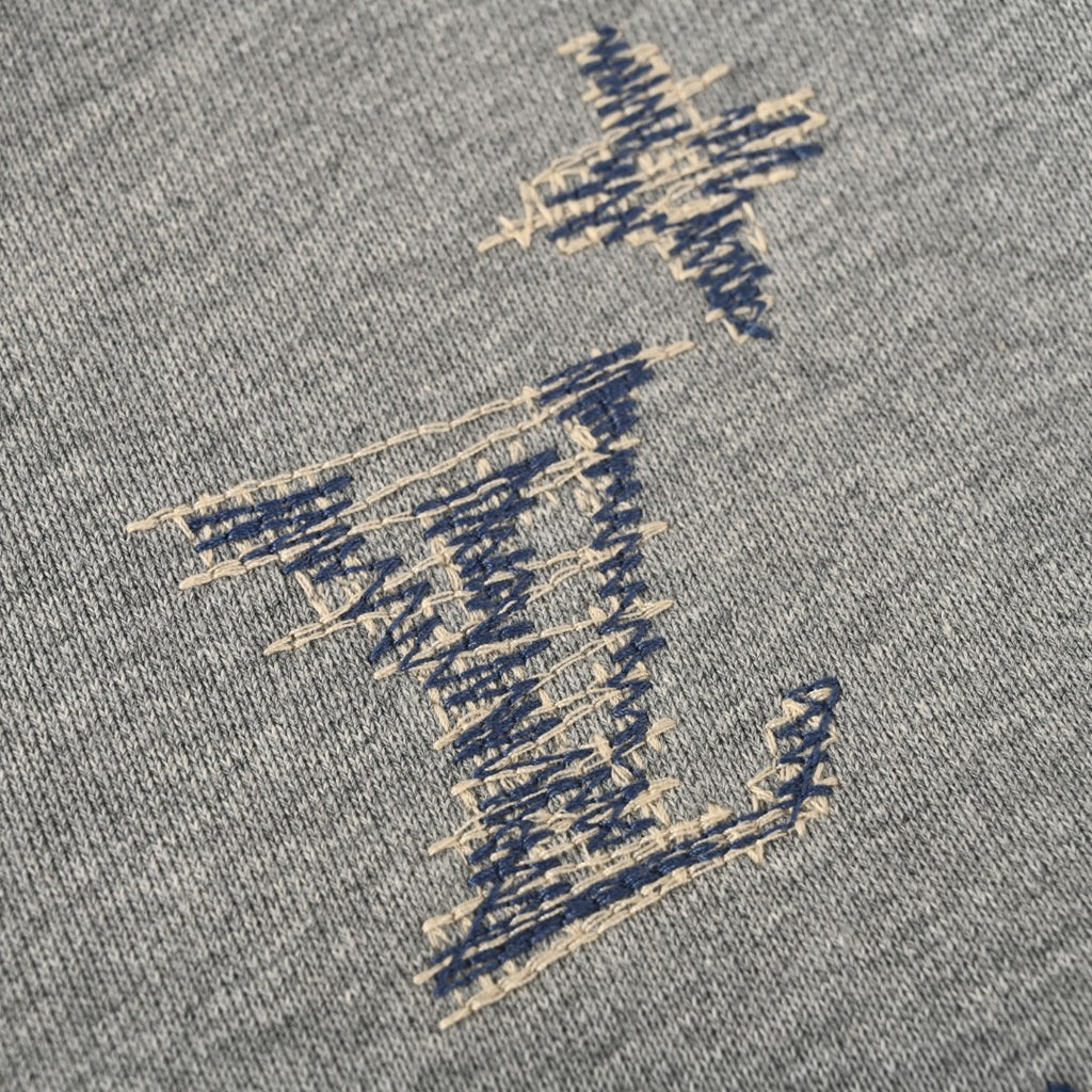 Sketch Embroidered Zip-Up Hoodie