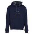 Monogram Contrast Drawstring Pullover Hoodie