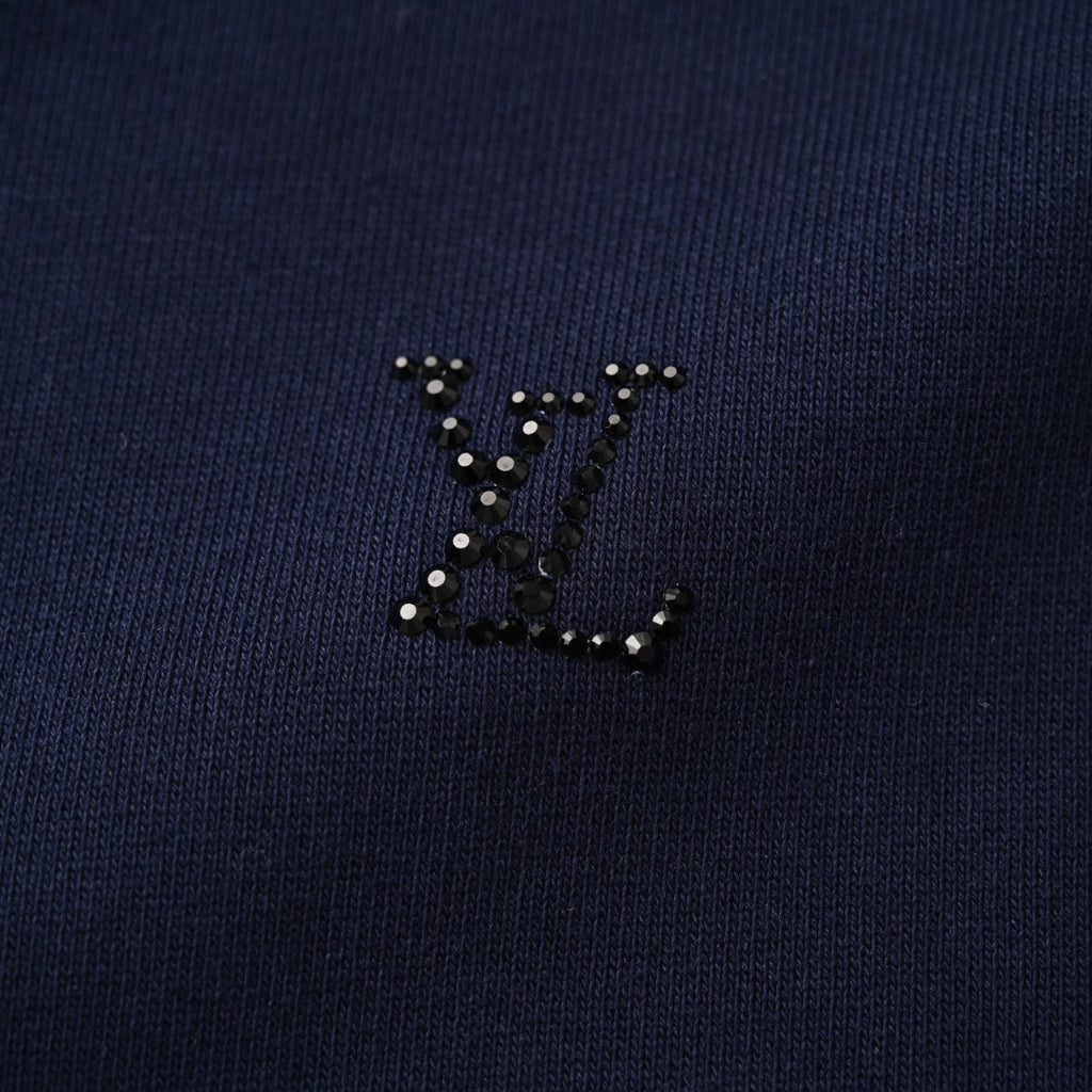 Monogram Contrast Drawstring Pullover Hoodie