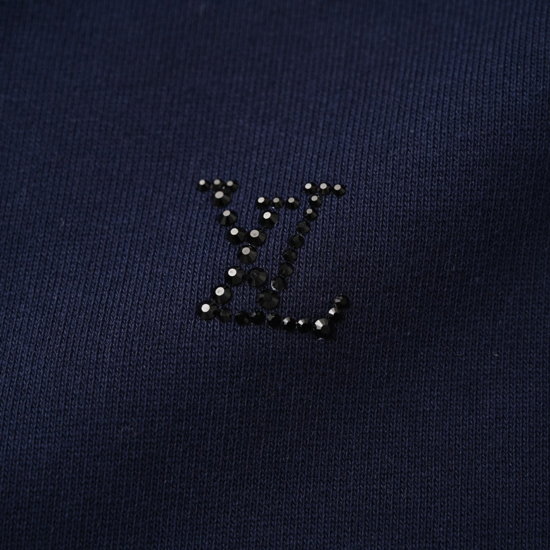 Monogram Contrast Drawstring Pullover Hoodie