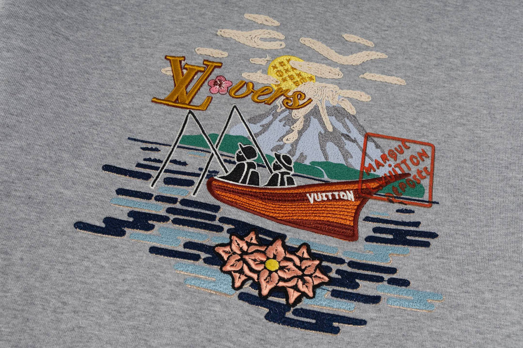 Fishing Embroidered Collab Crewneck Sweatshirt