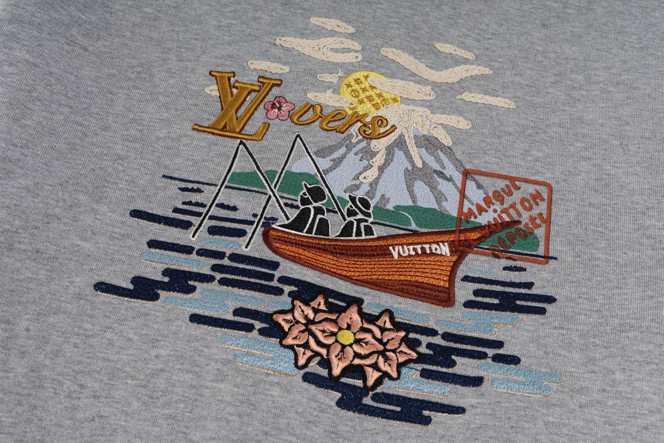 Fishing Embroidered Collab Crewneck Sweatshirt