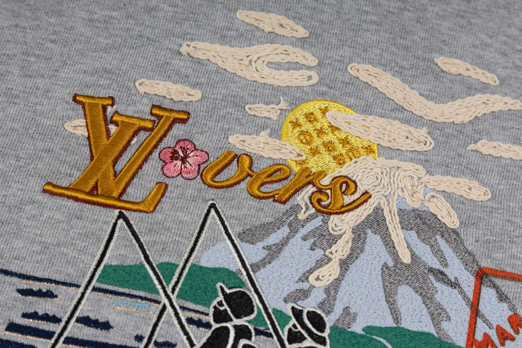 Fishing Embroidered Collab Crewneck Sweatshirt