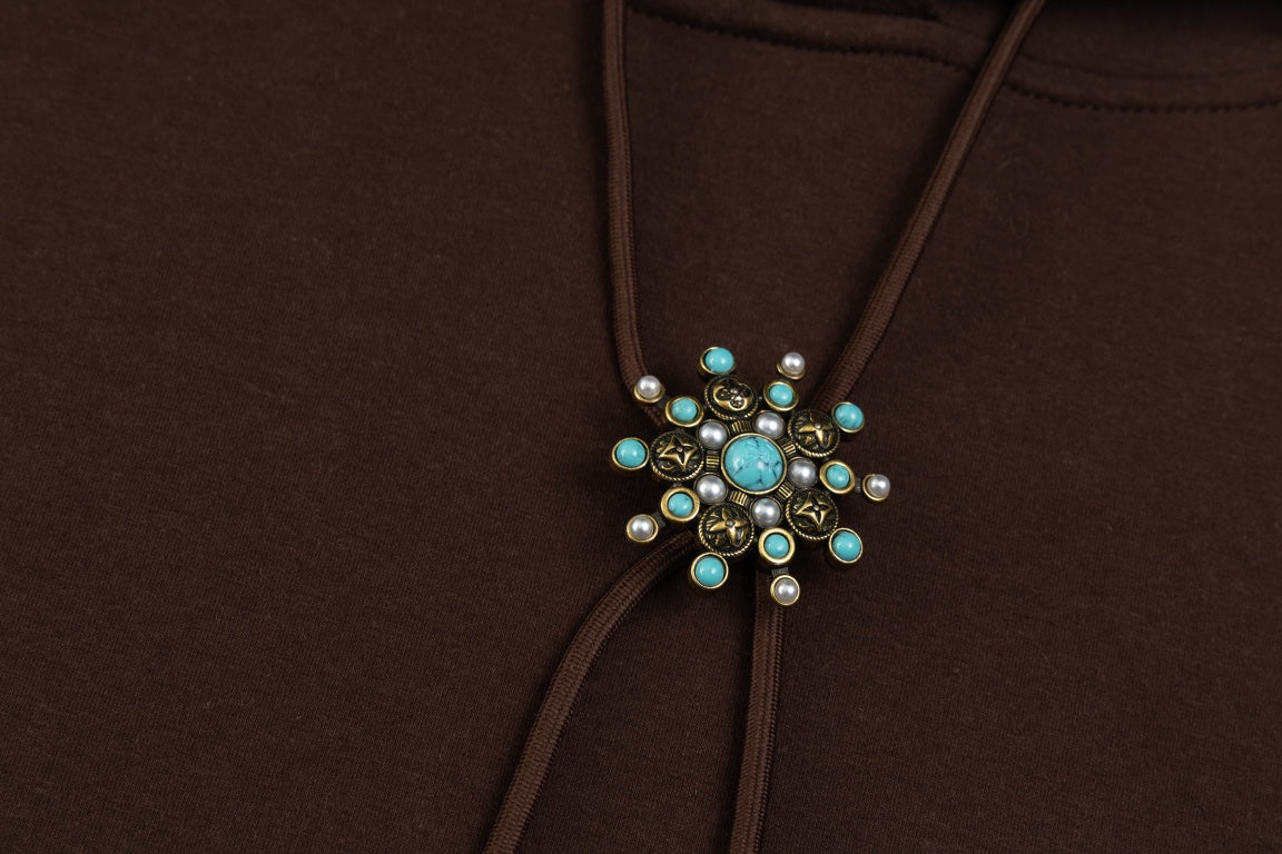 Turquoise Sunflower Hoodie