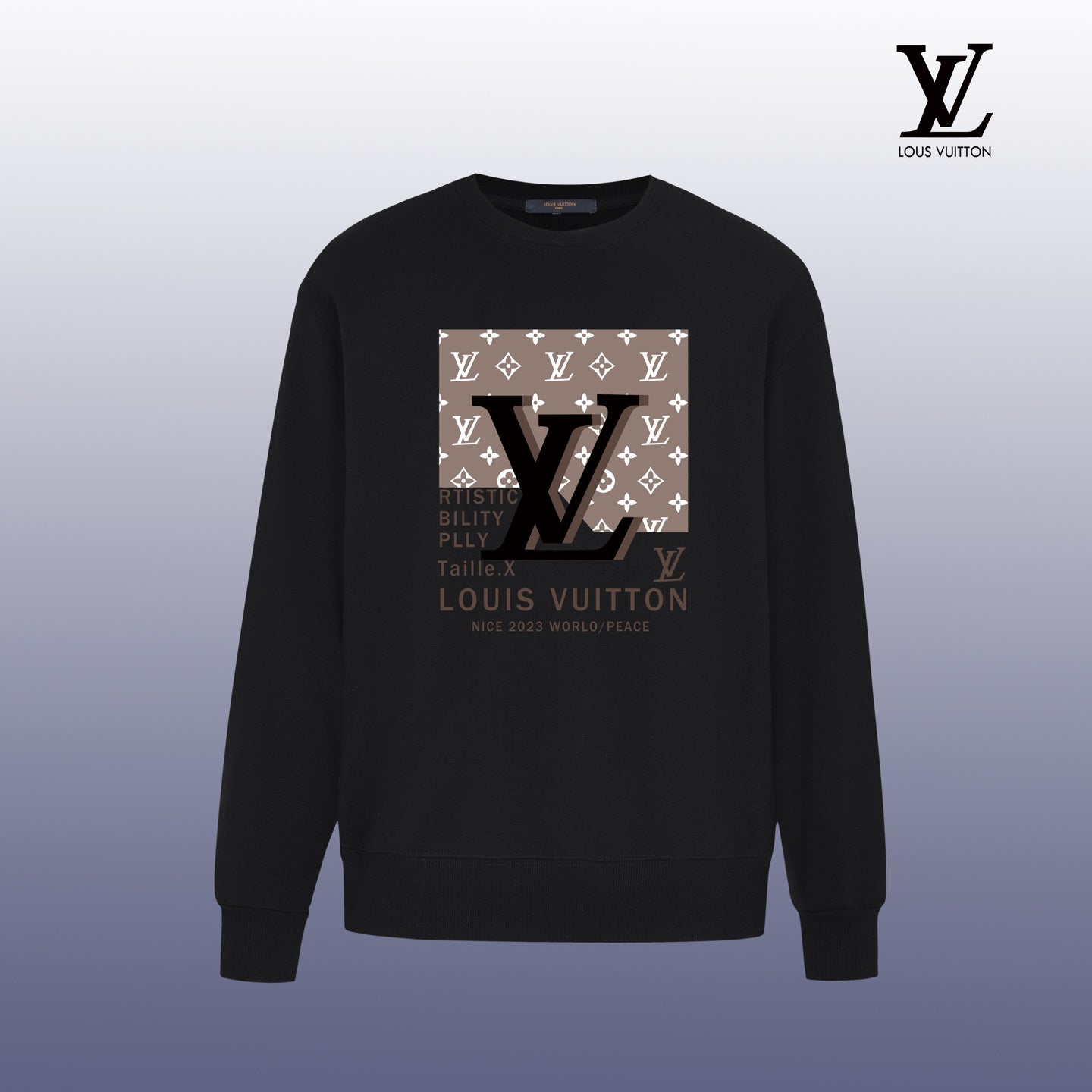 Designer Graphic Print Crewneck Sweatshirt