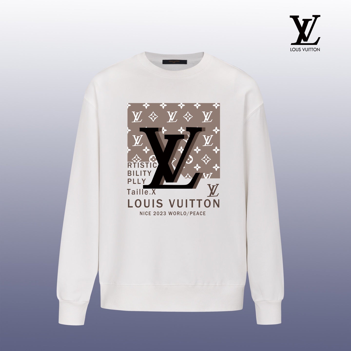 Designer Graphic Print Crewneck Sweatshirt