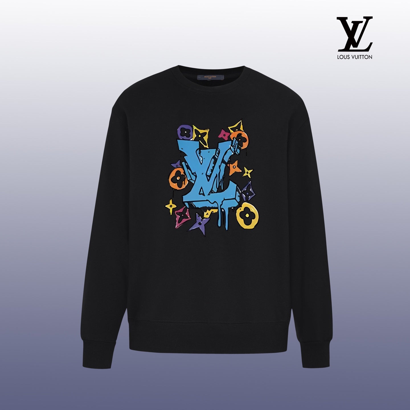 Designer Graphic Print Crewneck Sweatshirt
