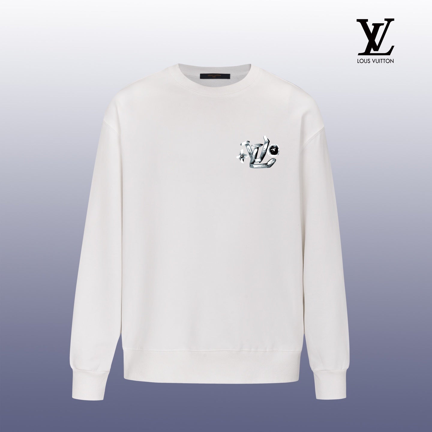 Designer Graphic Print Crewneck Sweatshirt
