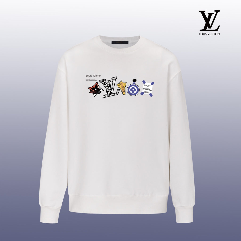 Designer Graphic Print Crewneck Sweatshirt