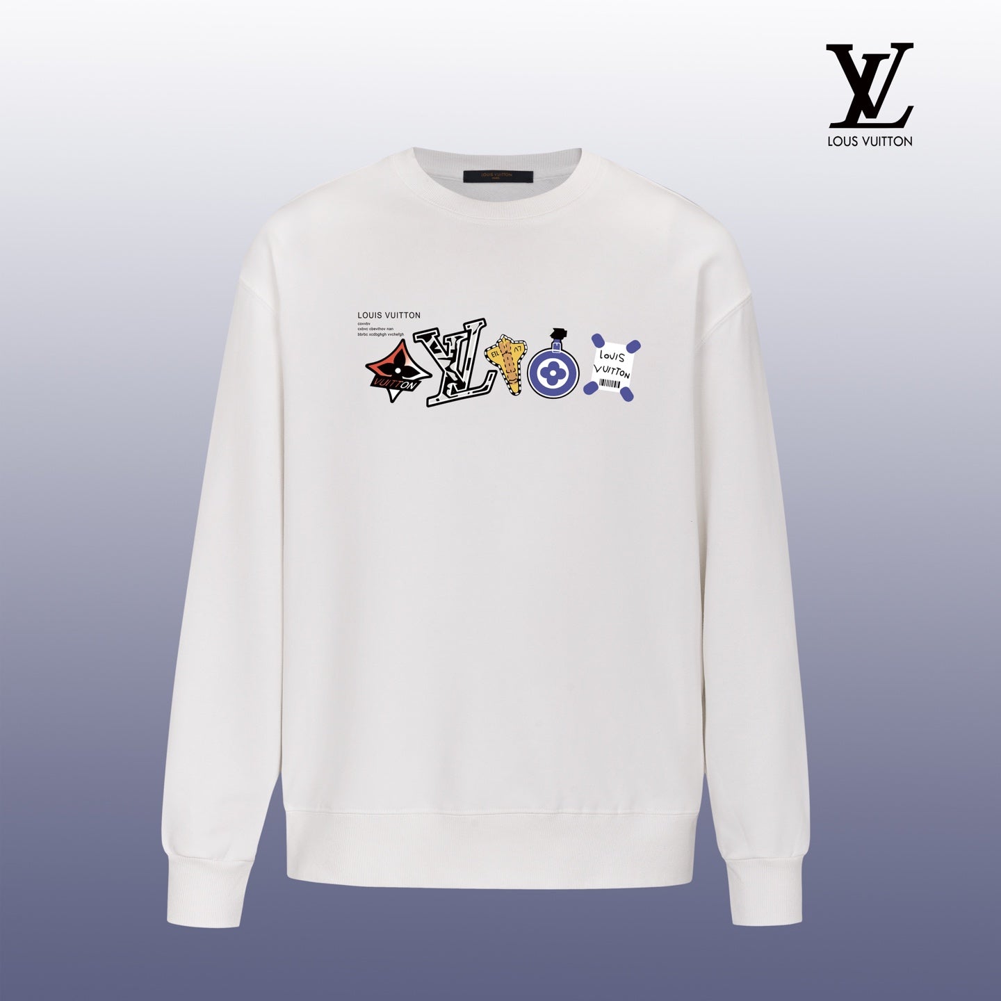 Designer Graphic Print Crewneck Sweatshirt