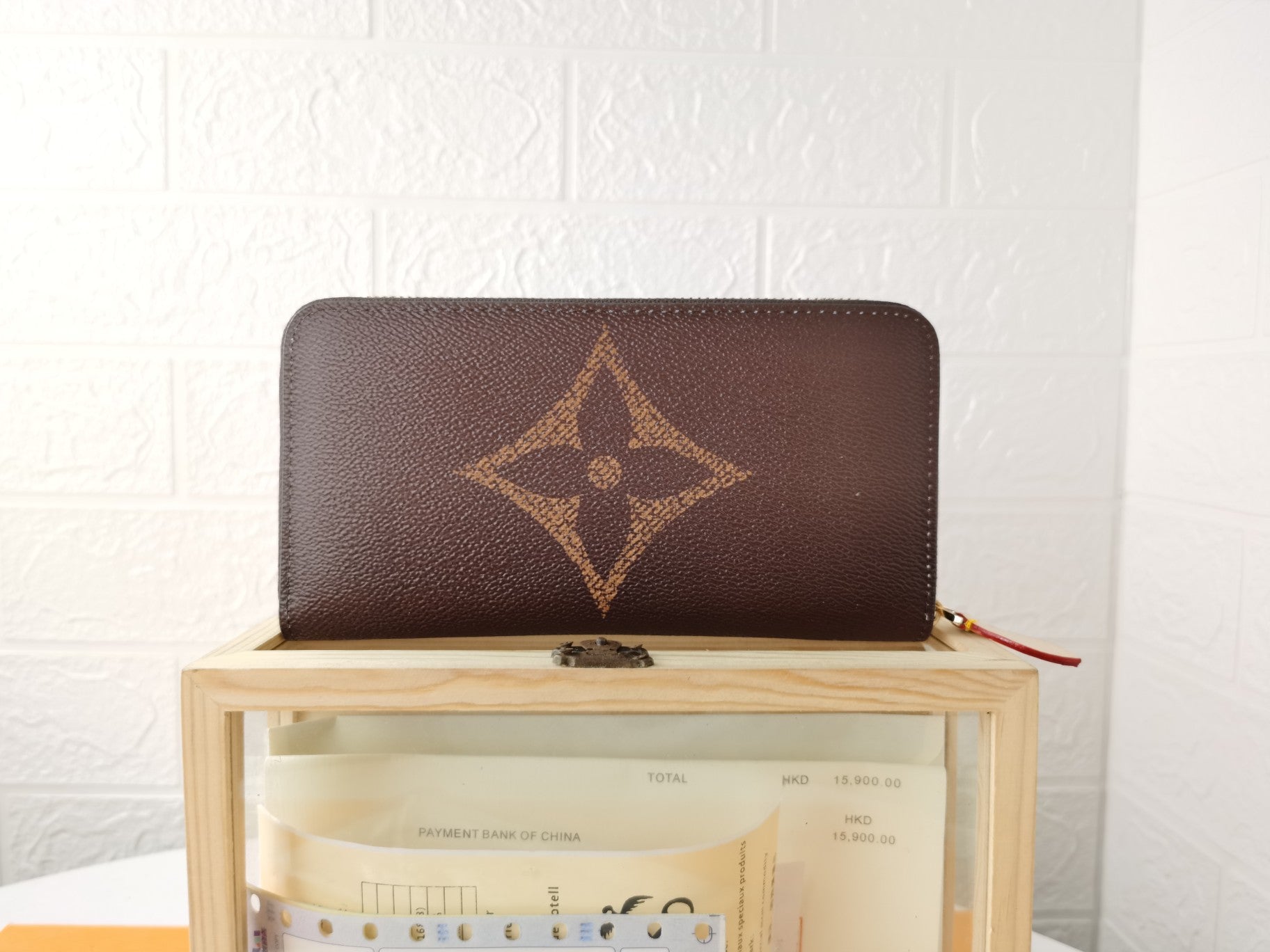 Monogram Zip Coin Wallet