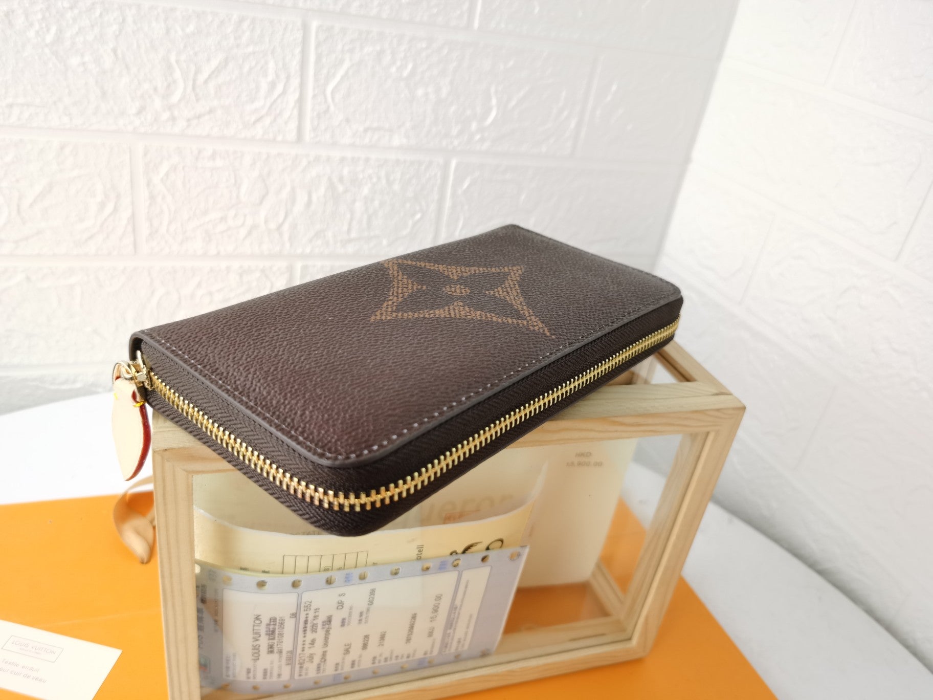 Monogram Zip Coin Wallet