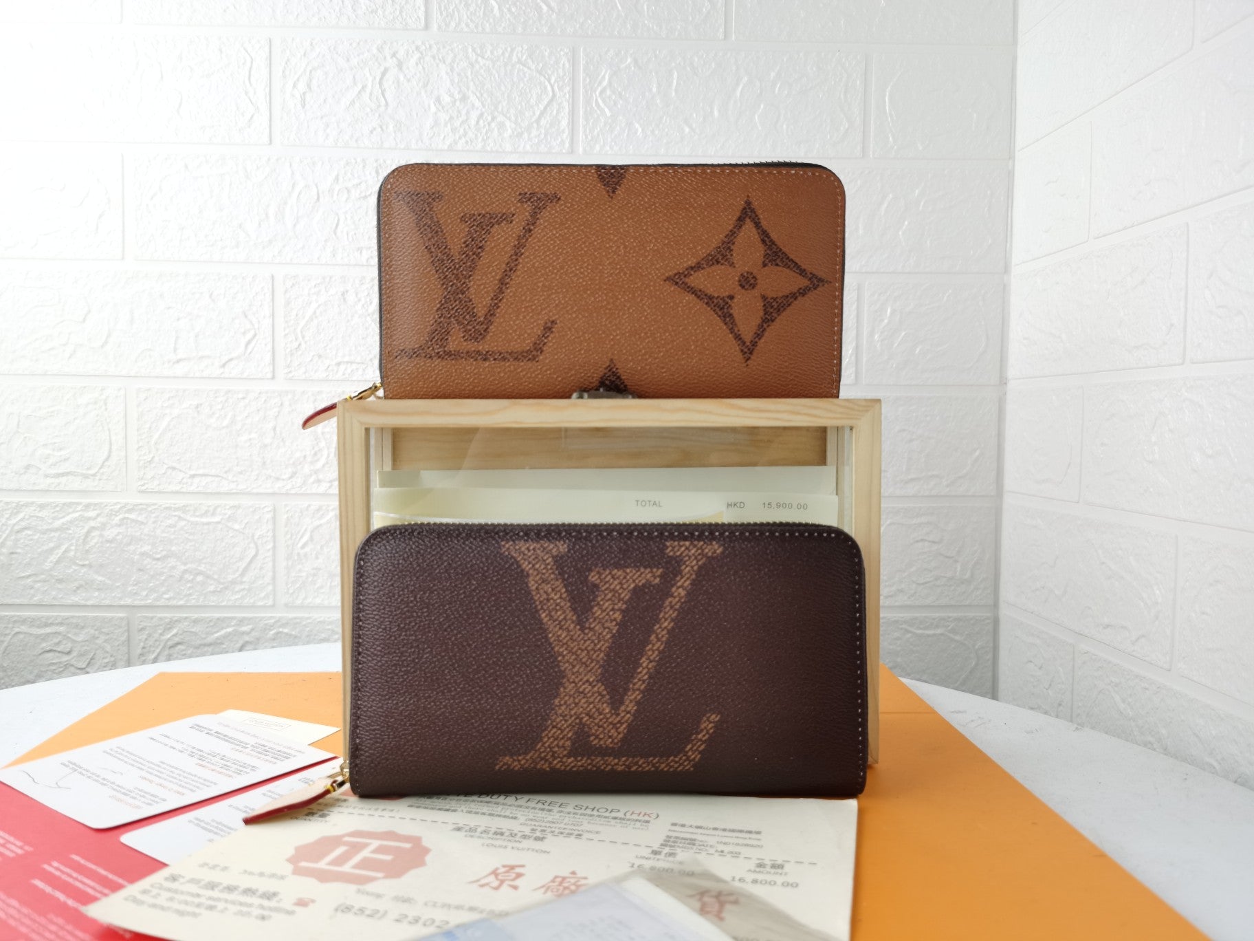 Monogram Zip Coin Wallet