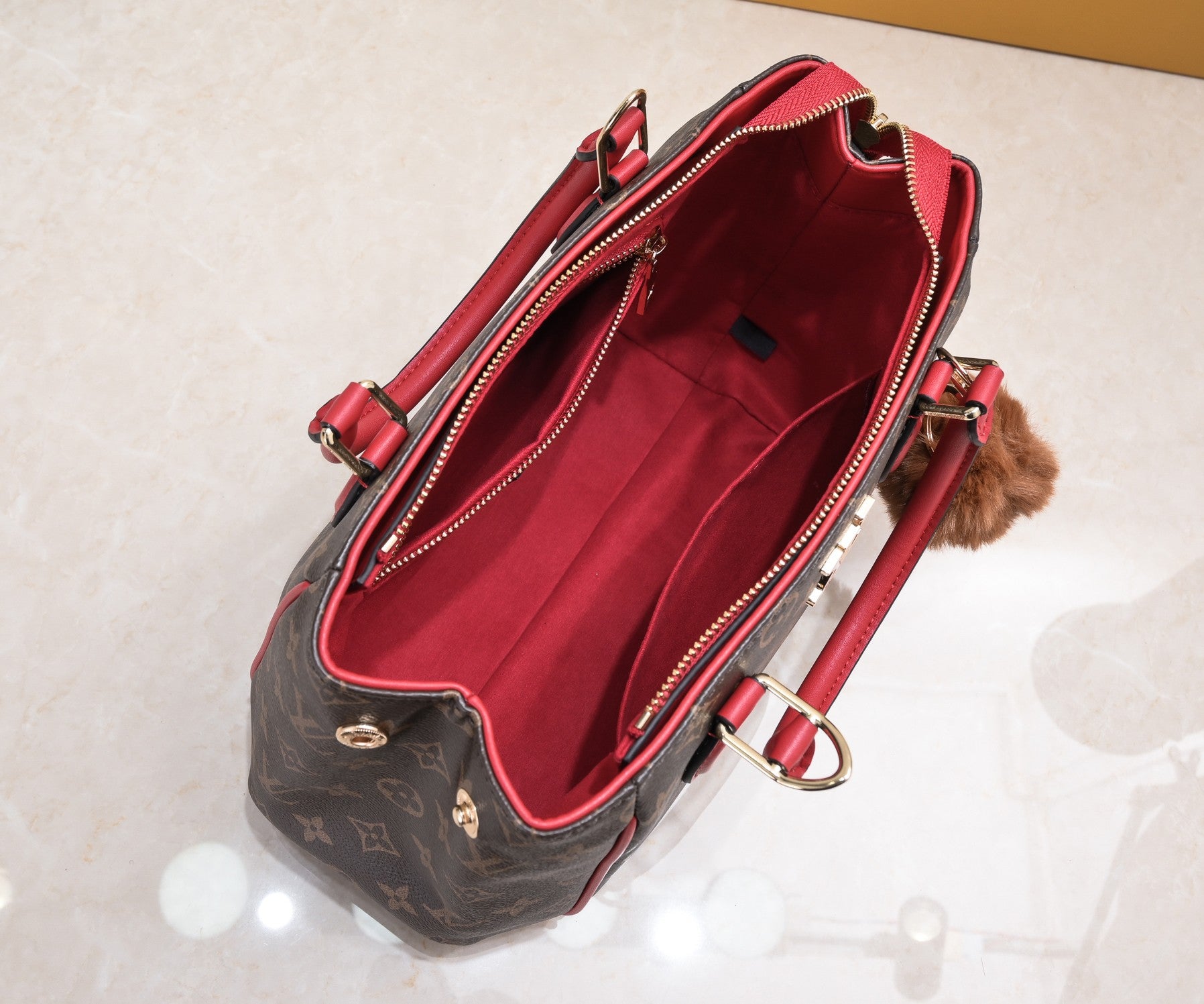 Monogram Leather Tote Bag