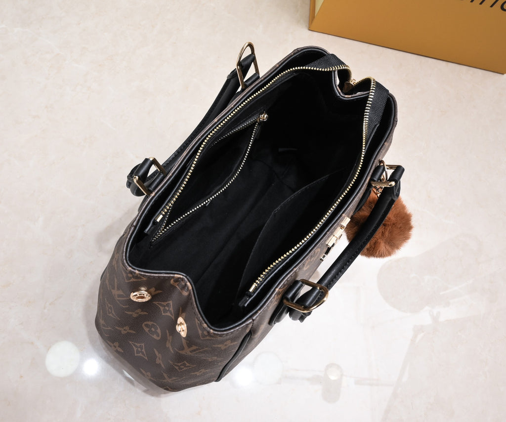 Monogram Leather Tote Bag