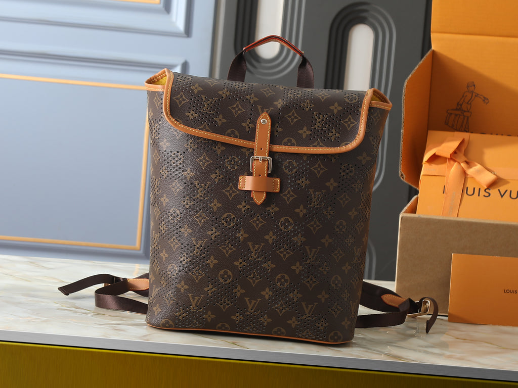 Monogram Grid Backpack