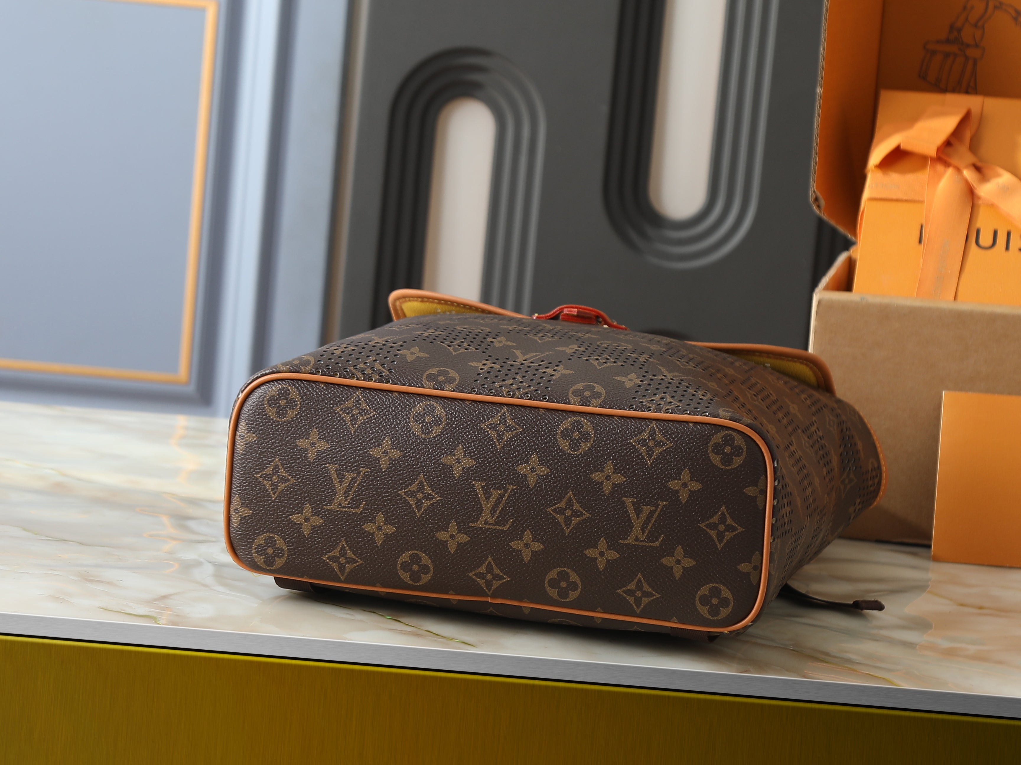 Monogram Grid Backpack