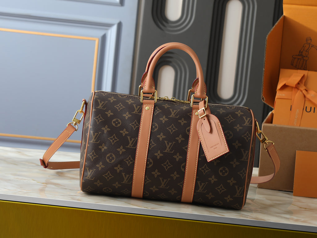 Coated Canvas Top Handle Bag