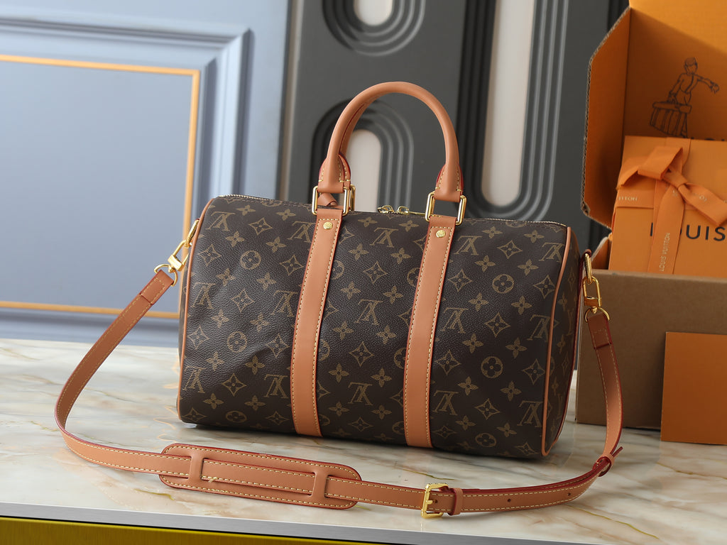 Coated Canvas Top Handle Bag