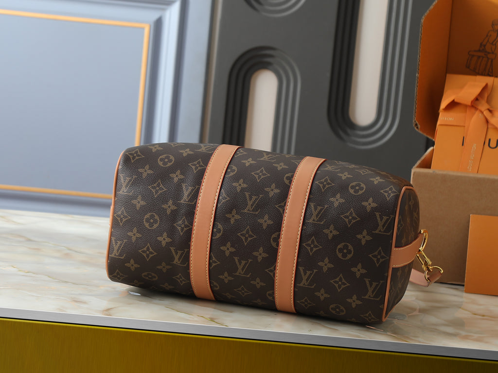 Coated Canvas Top Handle Bag