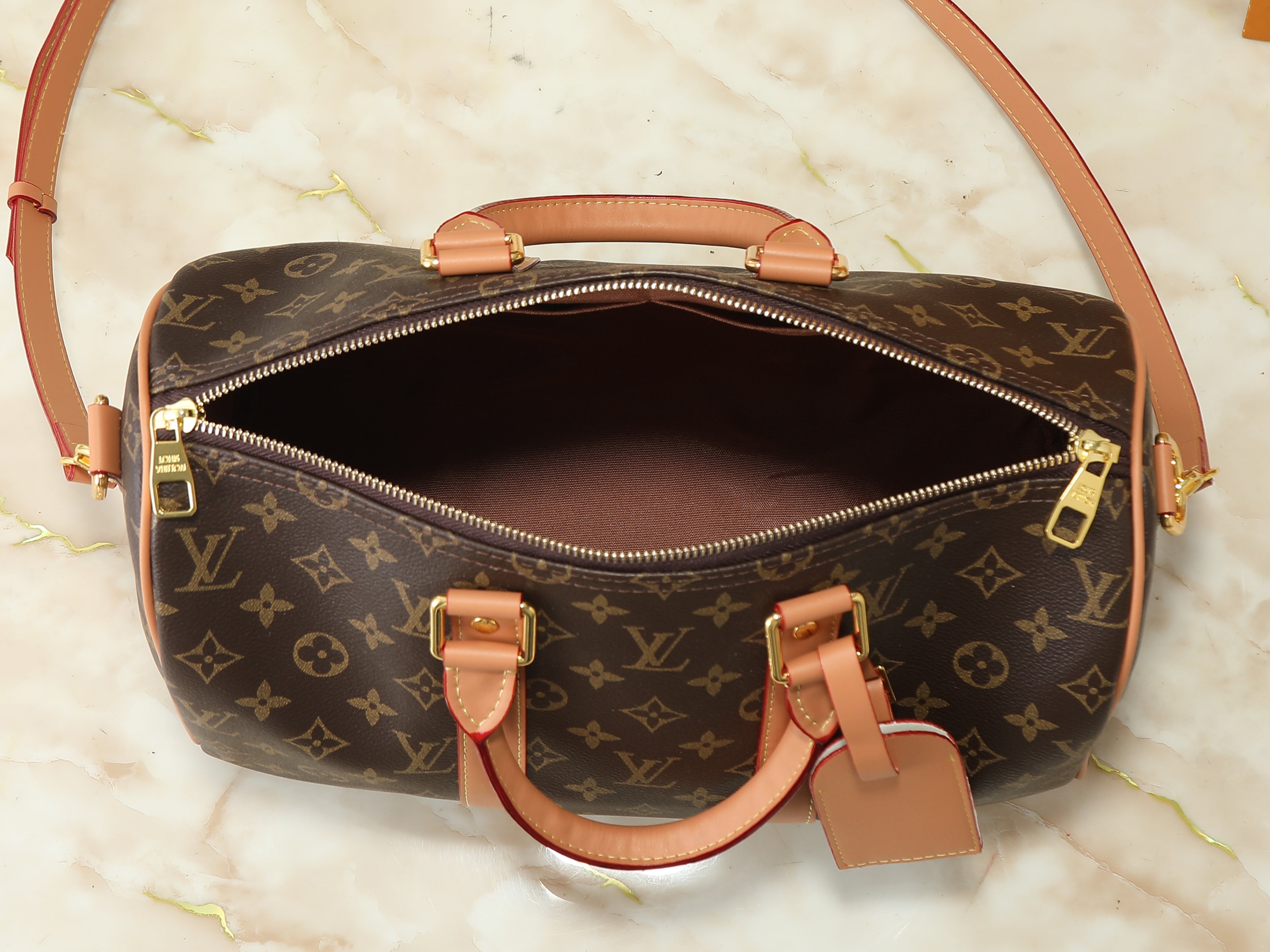 Coated Canvas Top Handle Bag