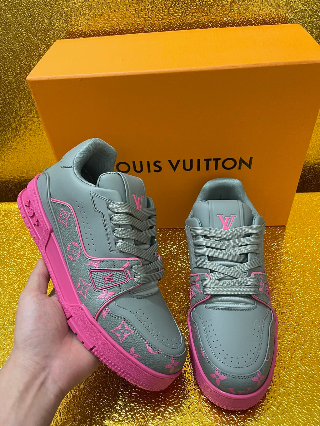 Embossed Couples Skate Sneakers