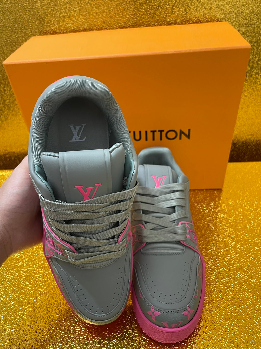 Embossed Couples Skate Sneakers