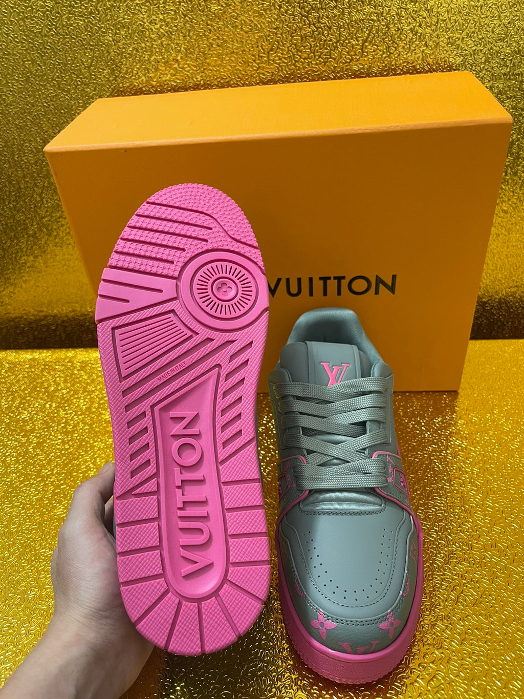 Embossed Couples Skate Sneakers
