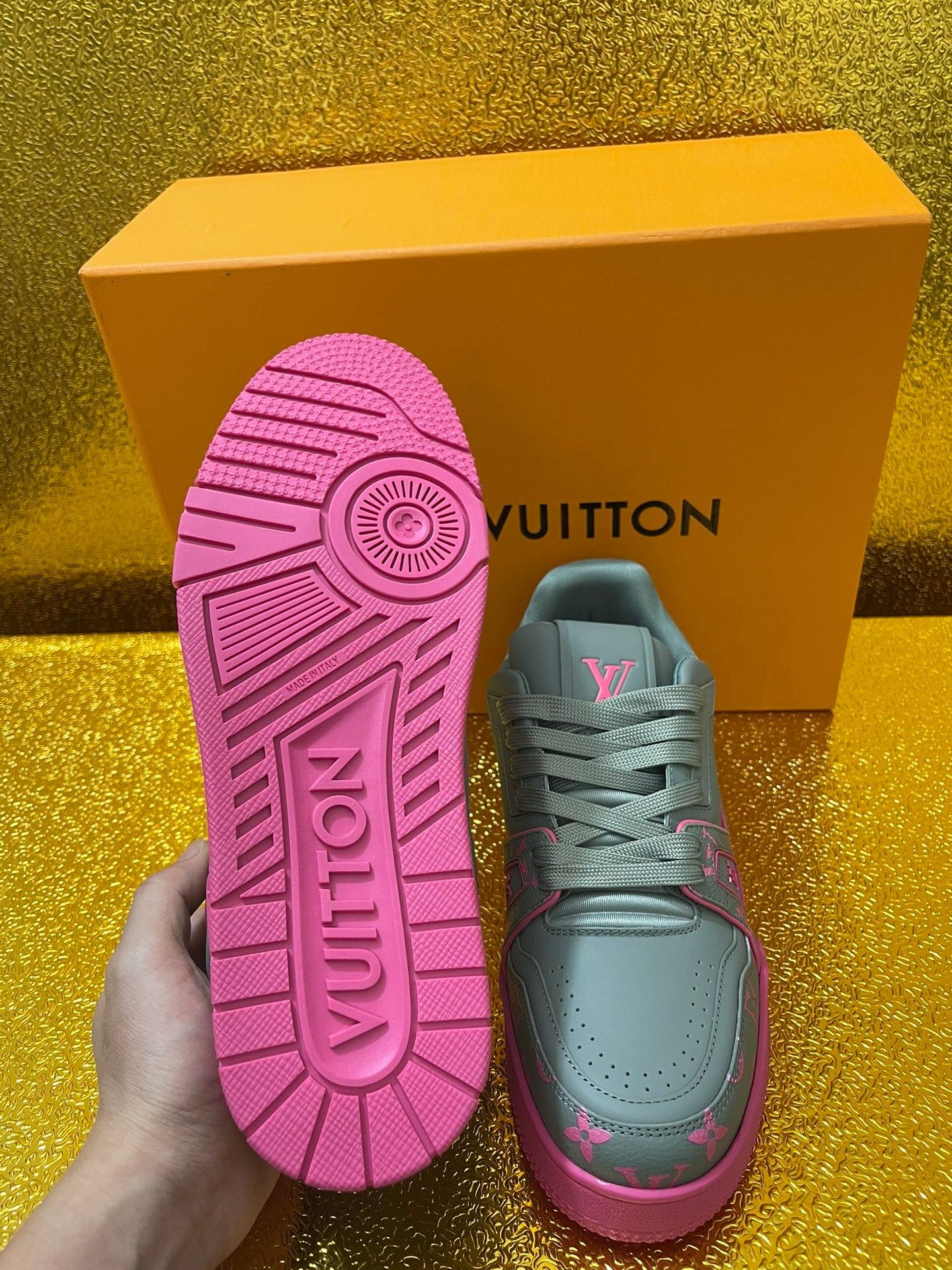 Embossed Couples Skate Sneakers