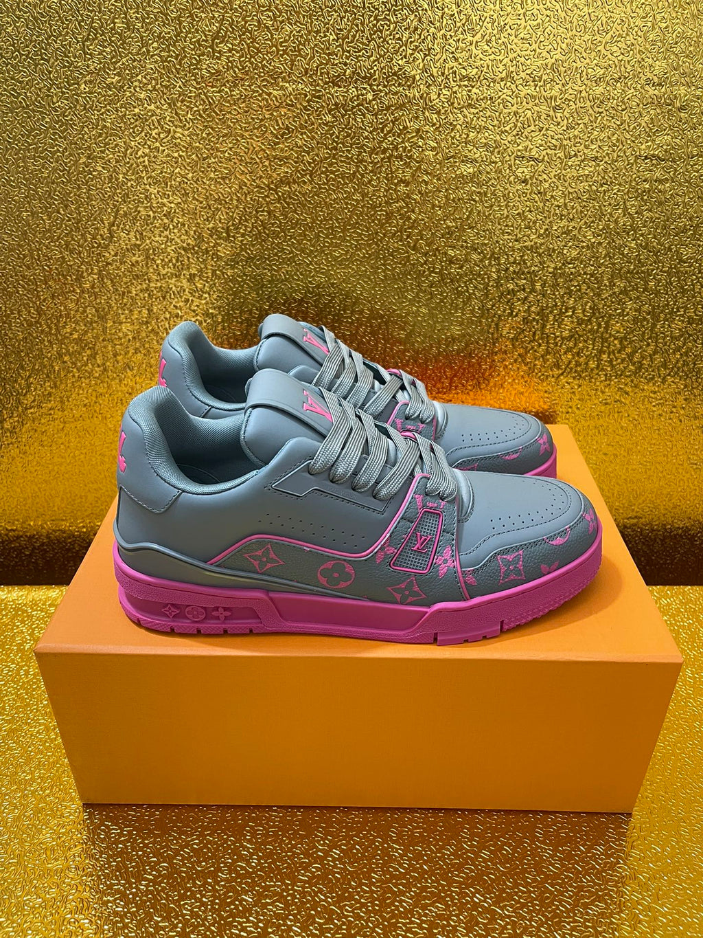 Embossed Couples Skate Sneakers