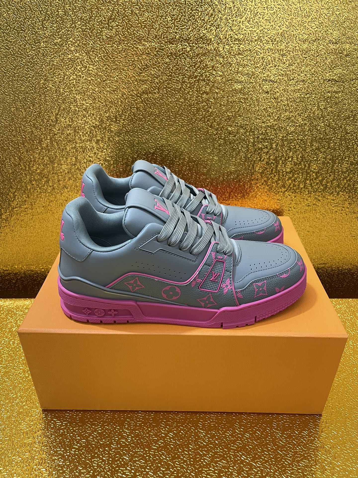 Embossed Couples Skate Sneakers